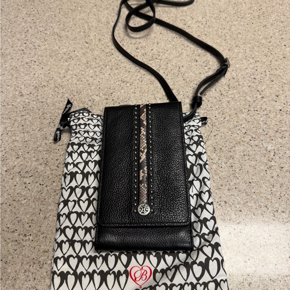 Brighton Black Crossbody Phone Bag